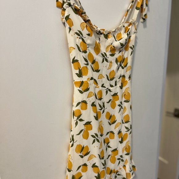 Reformation Christine Dress (Lemon, Size 2) - Picture 5 of 8